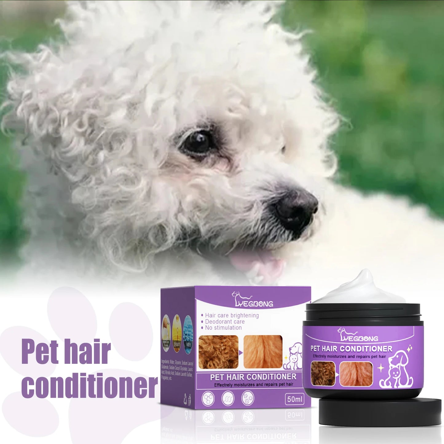 50ml Non-Knotted Pet Hair Care Cream