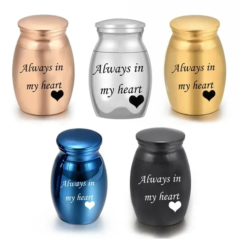 Small Memorial Stainless Steel Cremation Funeral Urn