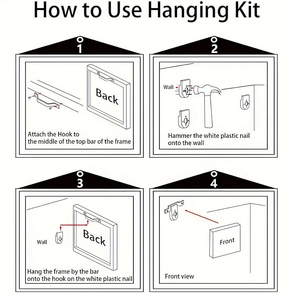 Seven horse canvas wall art with pine frame