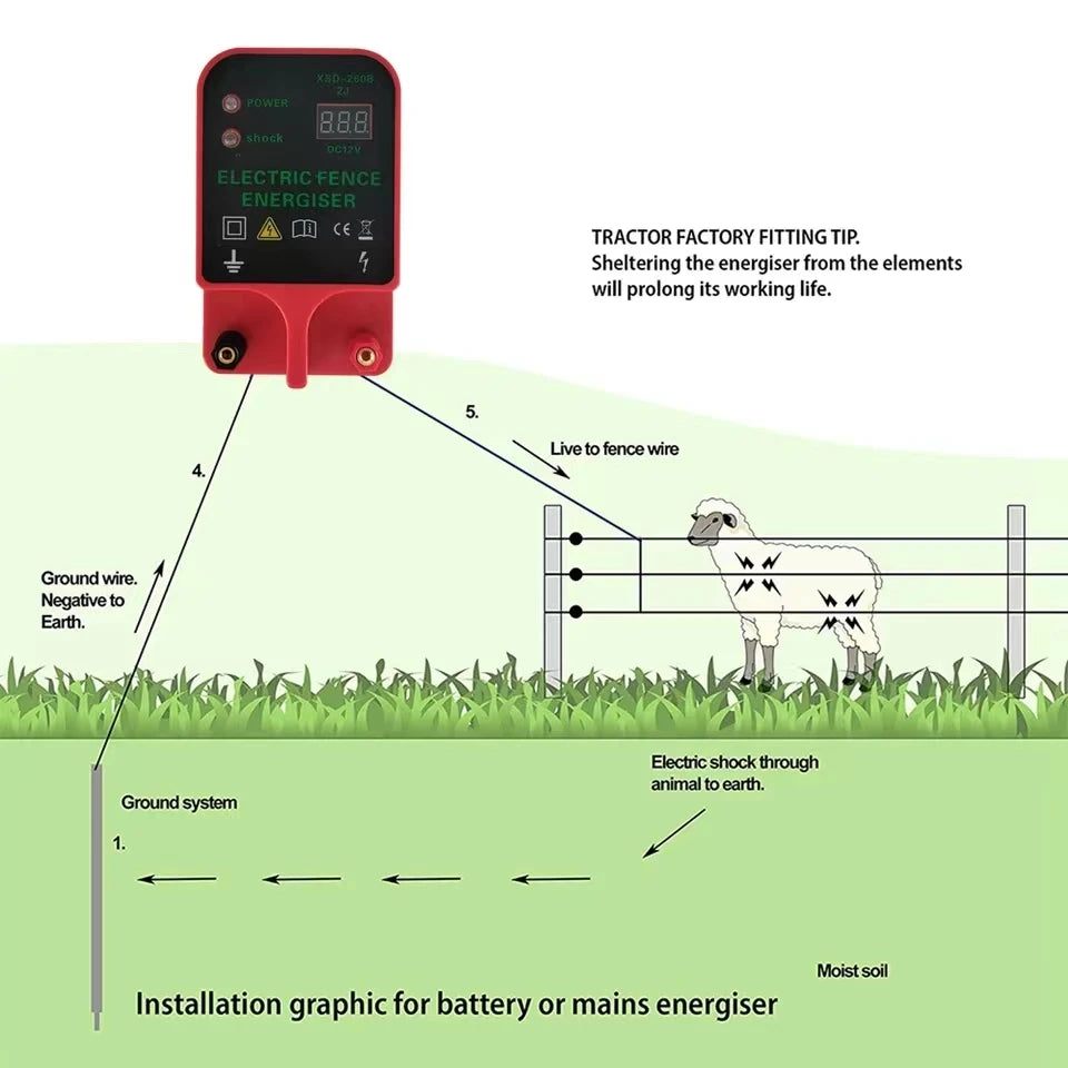 10KM Electric Fence Solar Energizer Charger