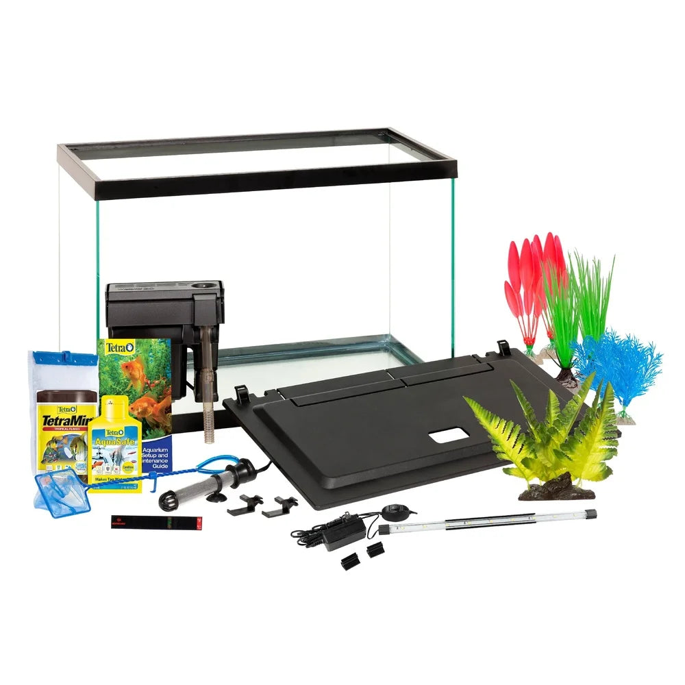 20 Gallon Complete Tropical Fish Tank Kit with LED Lighting