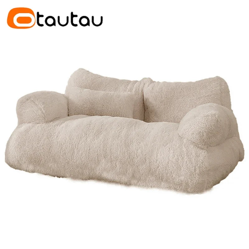 Soft Faux Bunny Fur Cat Sofa Bed