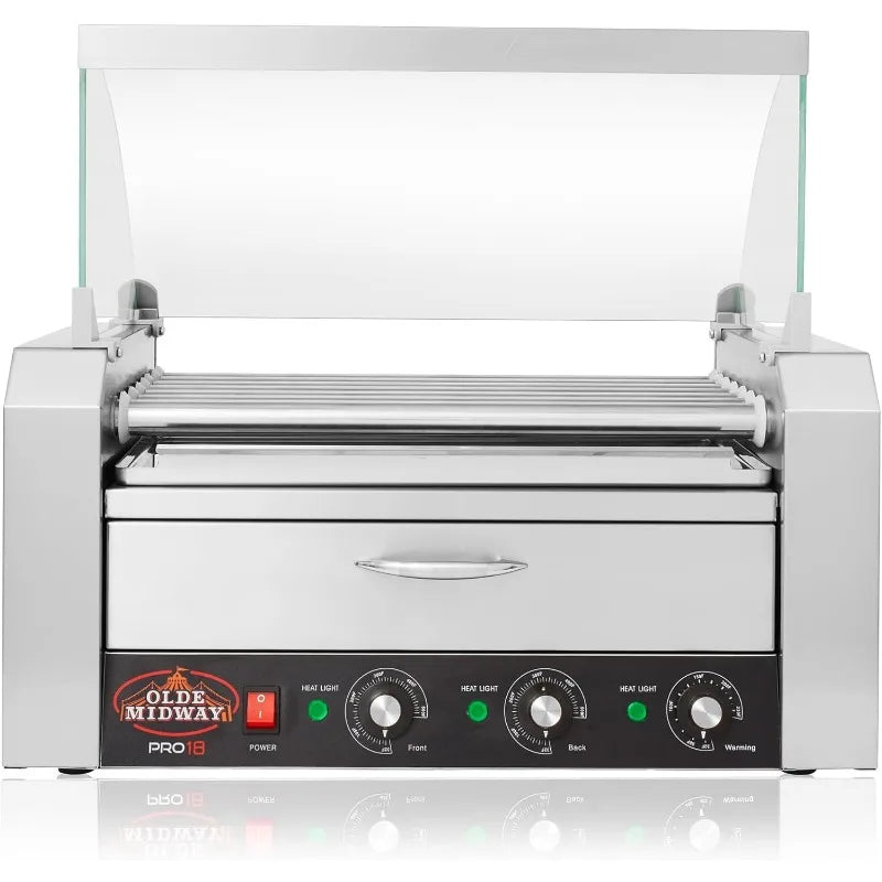 Christmas.Electric 18 Hot Dog 7 Roller Grill Cooker Machine