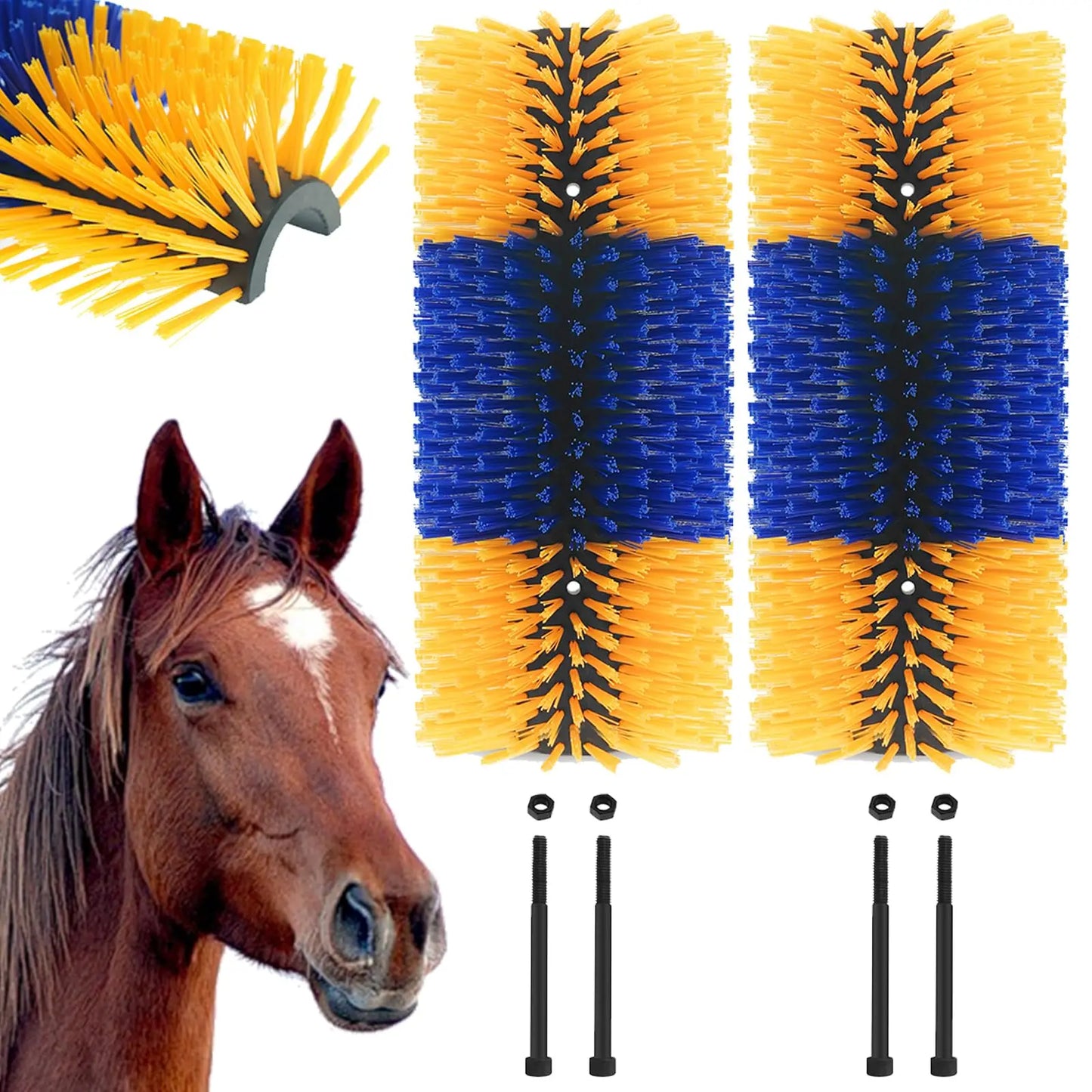 Horse Scratcher Full Massage Grooming Brush Kit
