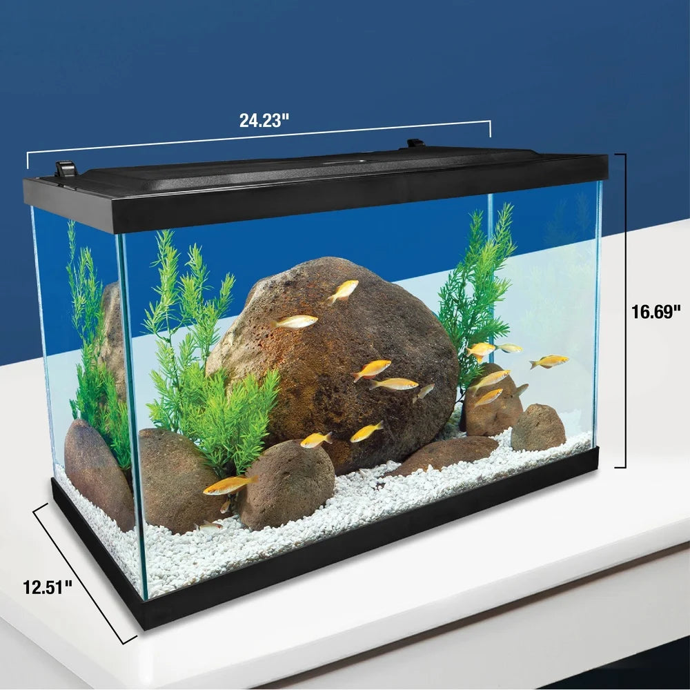 20 Gallon Complete Tropical Fish Tank Kit with LED Lighting