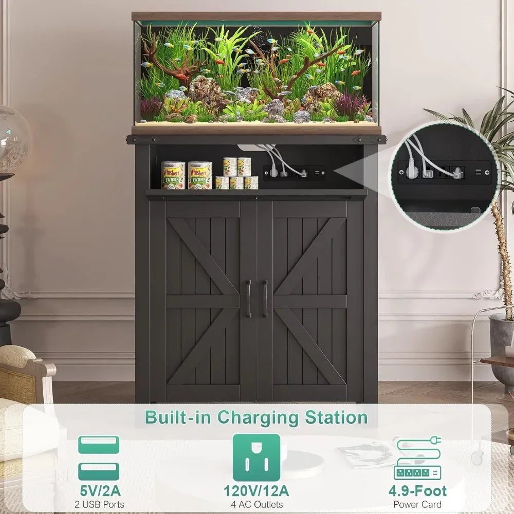 20 Gallon Aquarium Stand With Charging Station