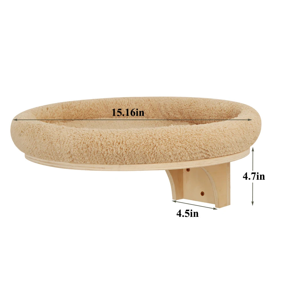 Cat Wall Mounted Solid Wooden Furniture Climbing Ladder
