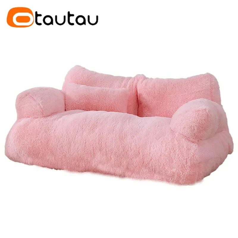 Soft Faux Bunny Fur Cat Sofa Bed