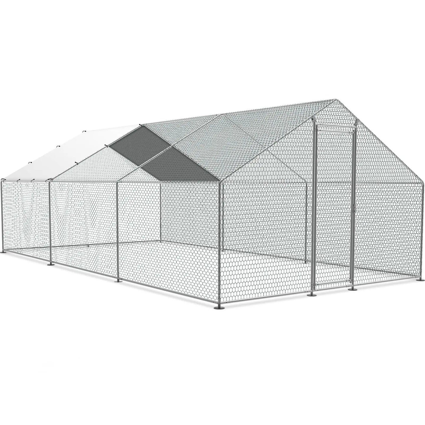 New Large Metal Chicken Coop Walk-in