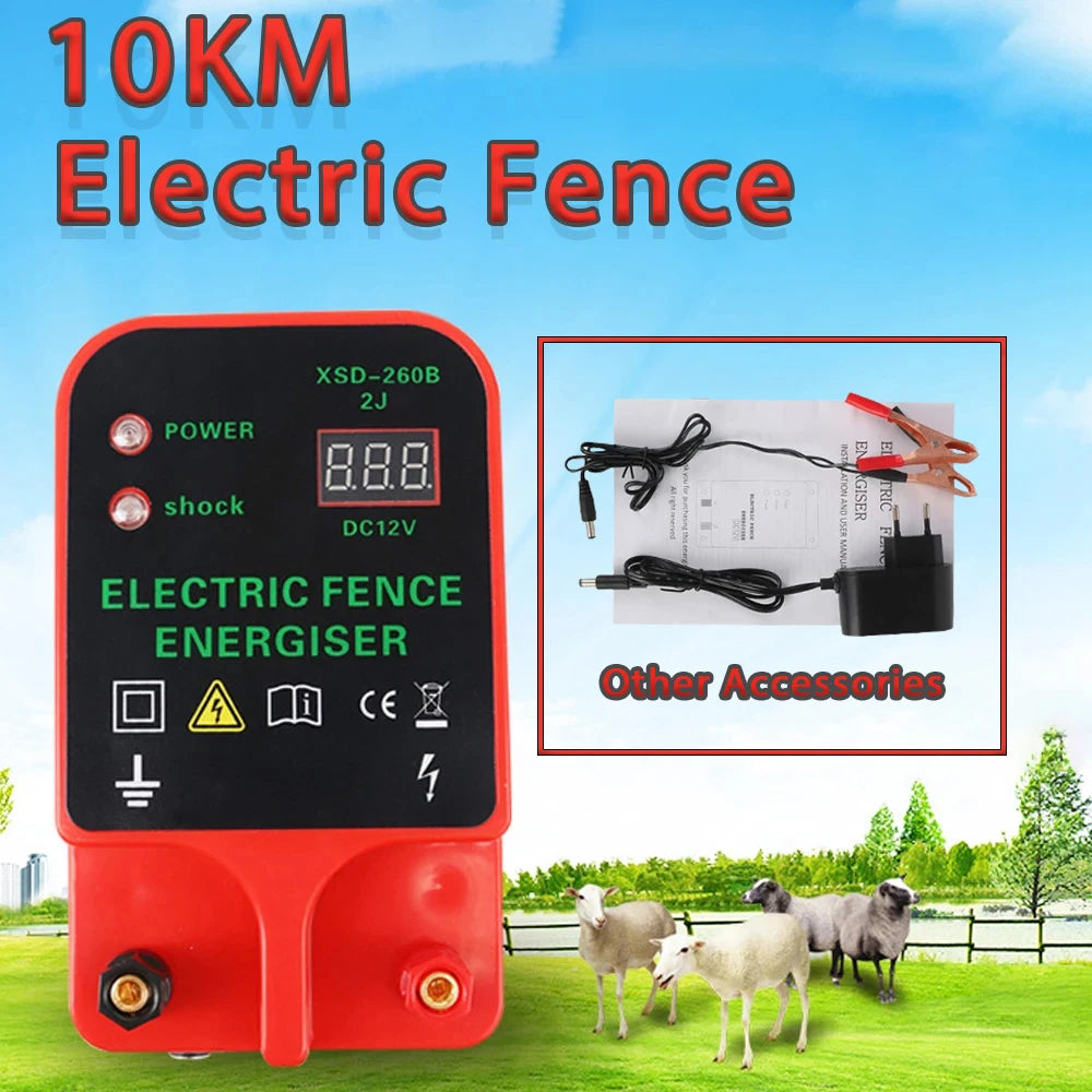 10KM Electric Fence Solar Energizer Charger