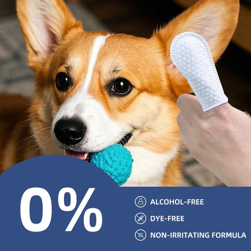 Pet Ear Cleaning Finger Wipes for Dogs & Cats