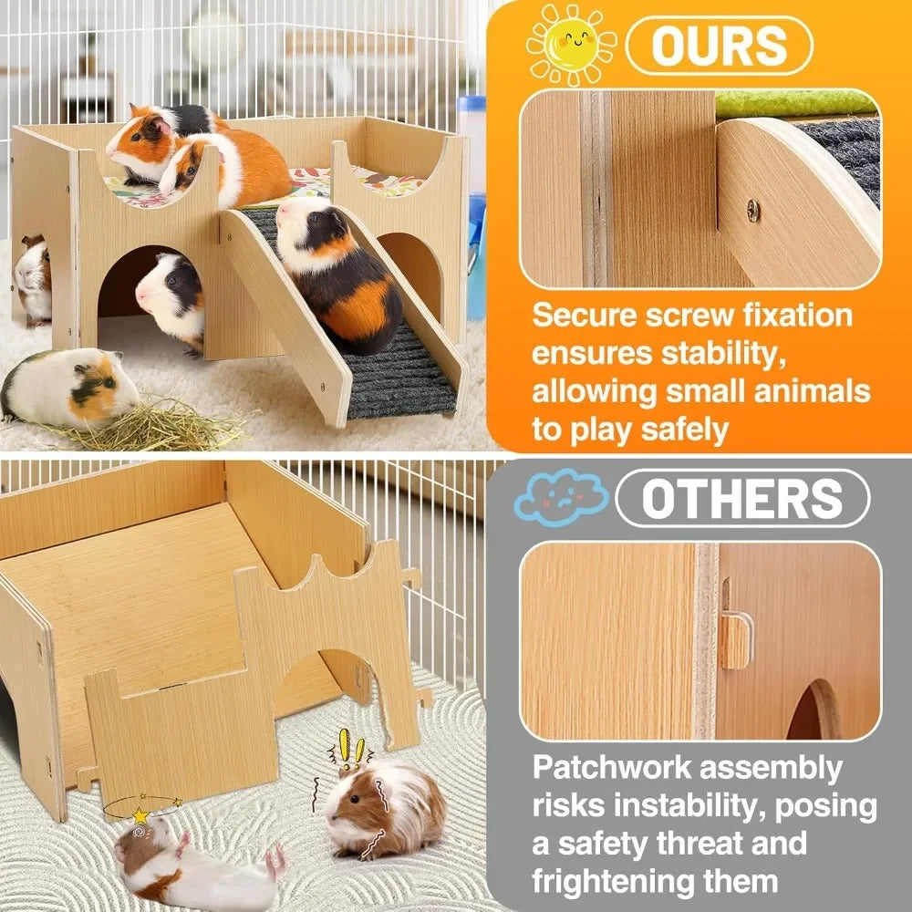 Premium Wooden Guinea Pig House