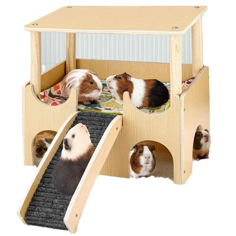 Premium Wooden Guinea Pig House