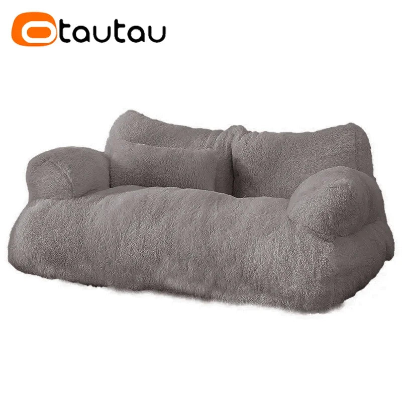 Soft Faux Bunny Fur Cat Sofa Bed