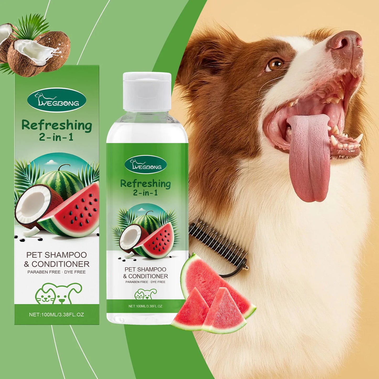 2 In 1 Pet Shampoo Conditioner Moisturize Cat Dog