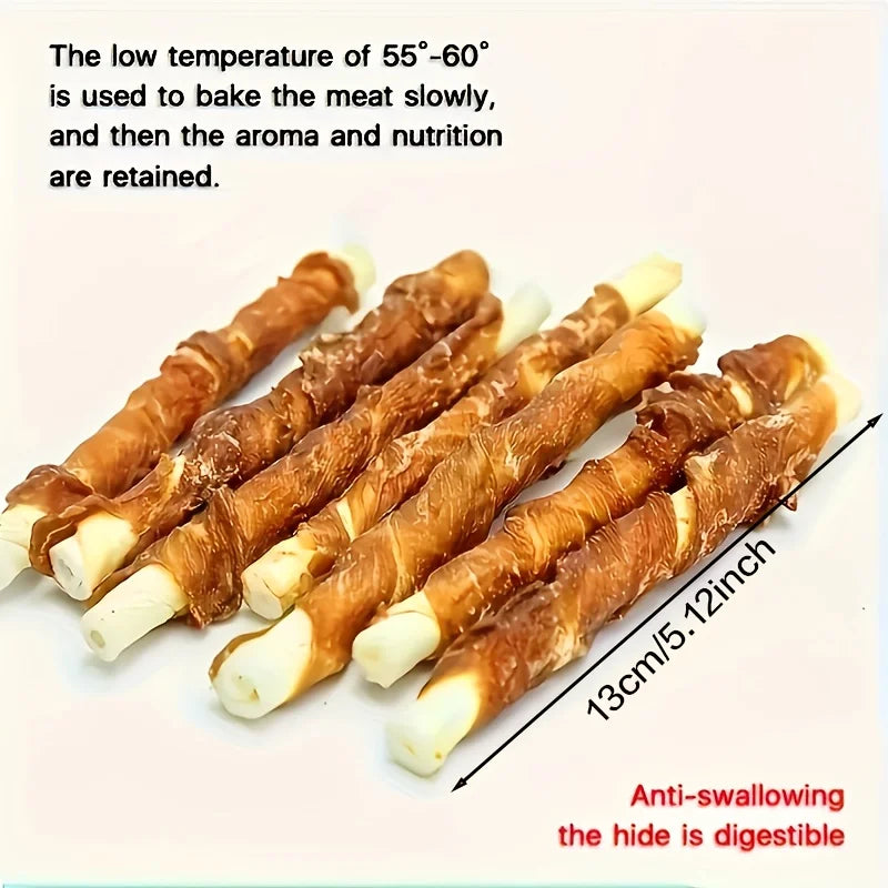 (3.53oz/14.11oz) Chicken Wrapped Rawhide Sticks