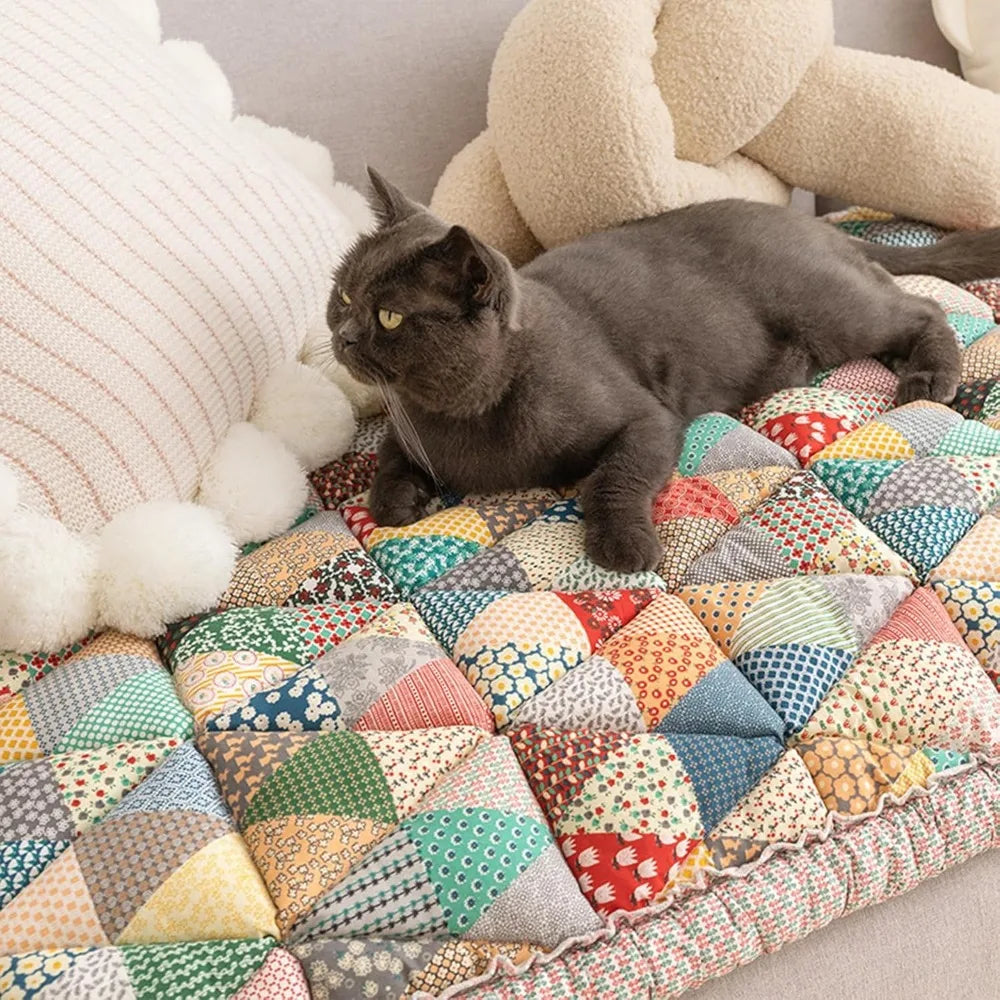 Washable Cotton Quilted Large Pet Mat Bed Couch Cover