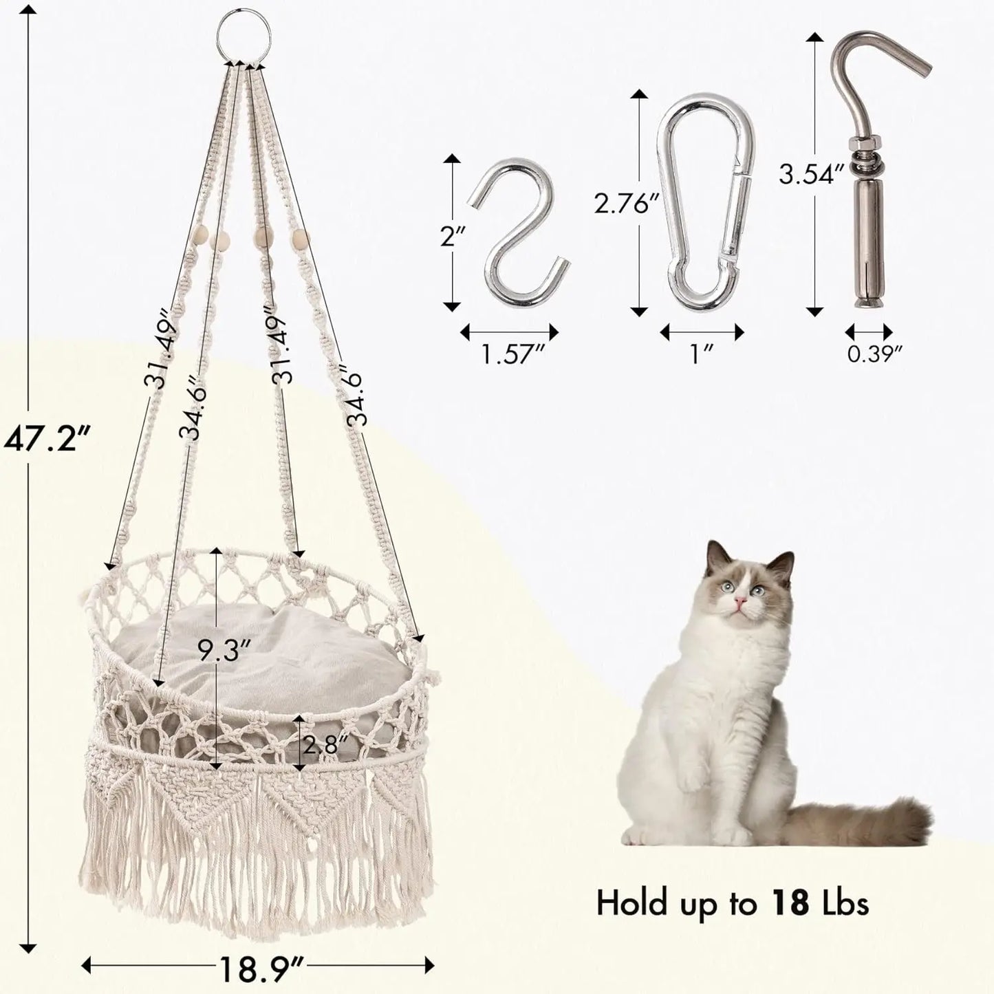 Hanging Cat Bed Hammock