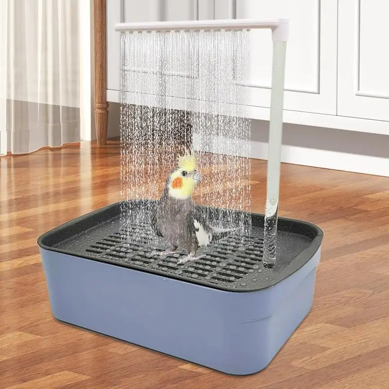 Parrot Bath Tub Multipurpose  Shower Fountain For Parakeets