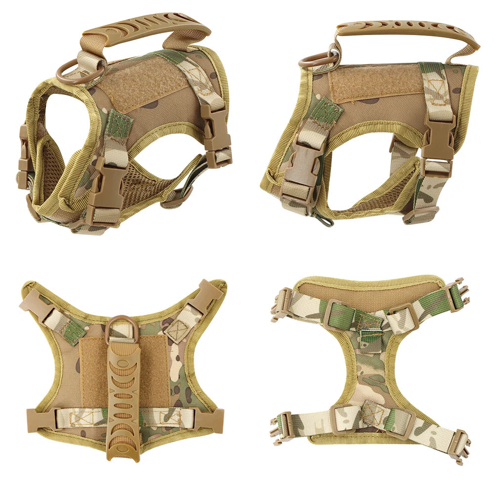 Tactical Cat Harness Leash Adjustable Puppy Vest For Military Small Dogs