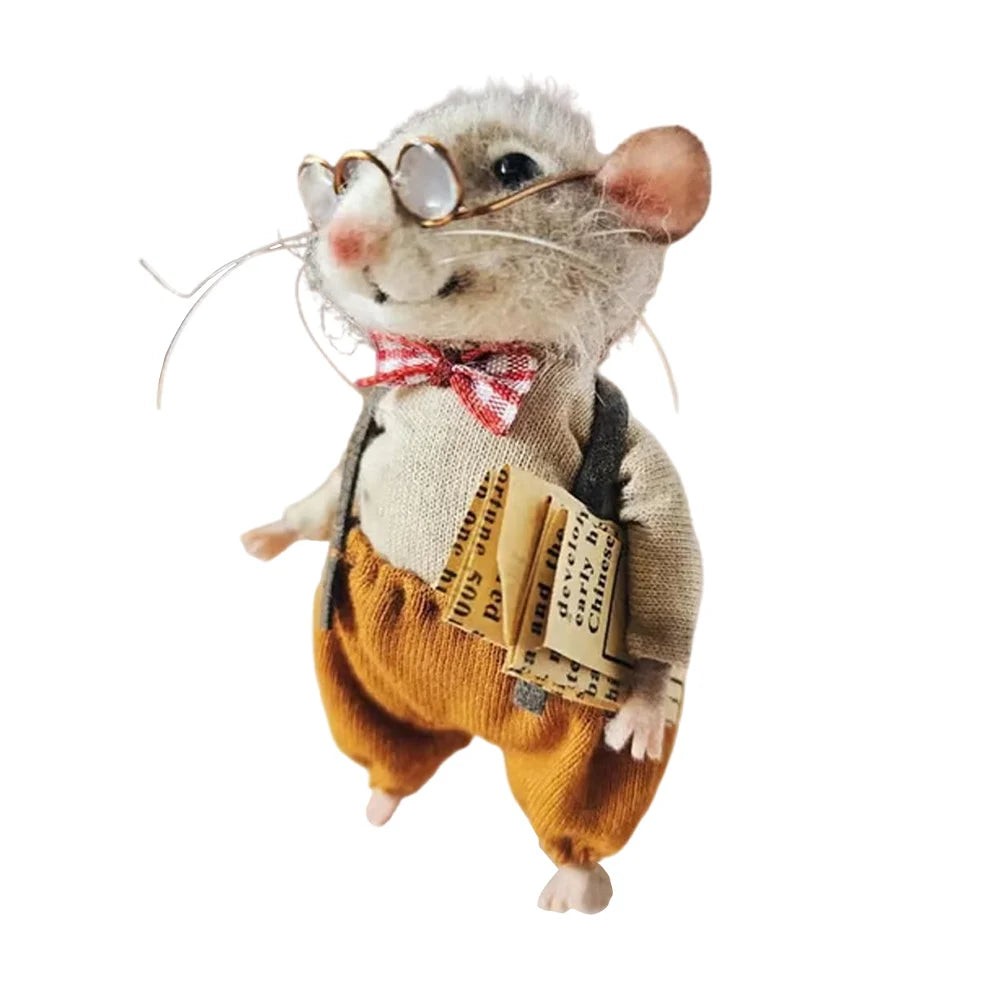 Christmas Needle Felted Mouse