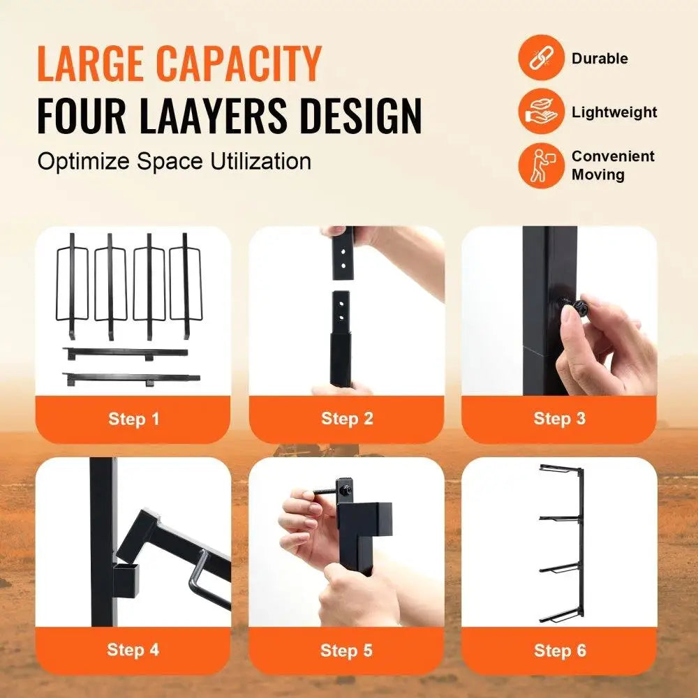 Wall Mounted Saddle Rack Four Tier