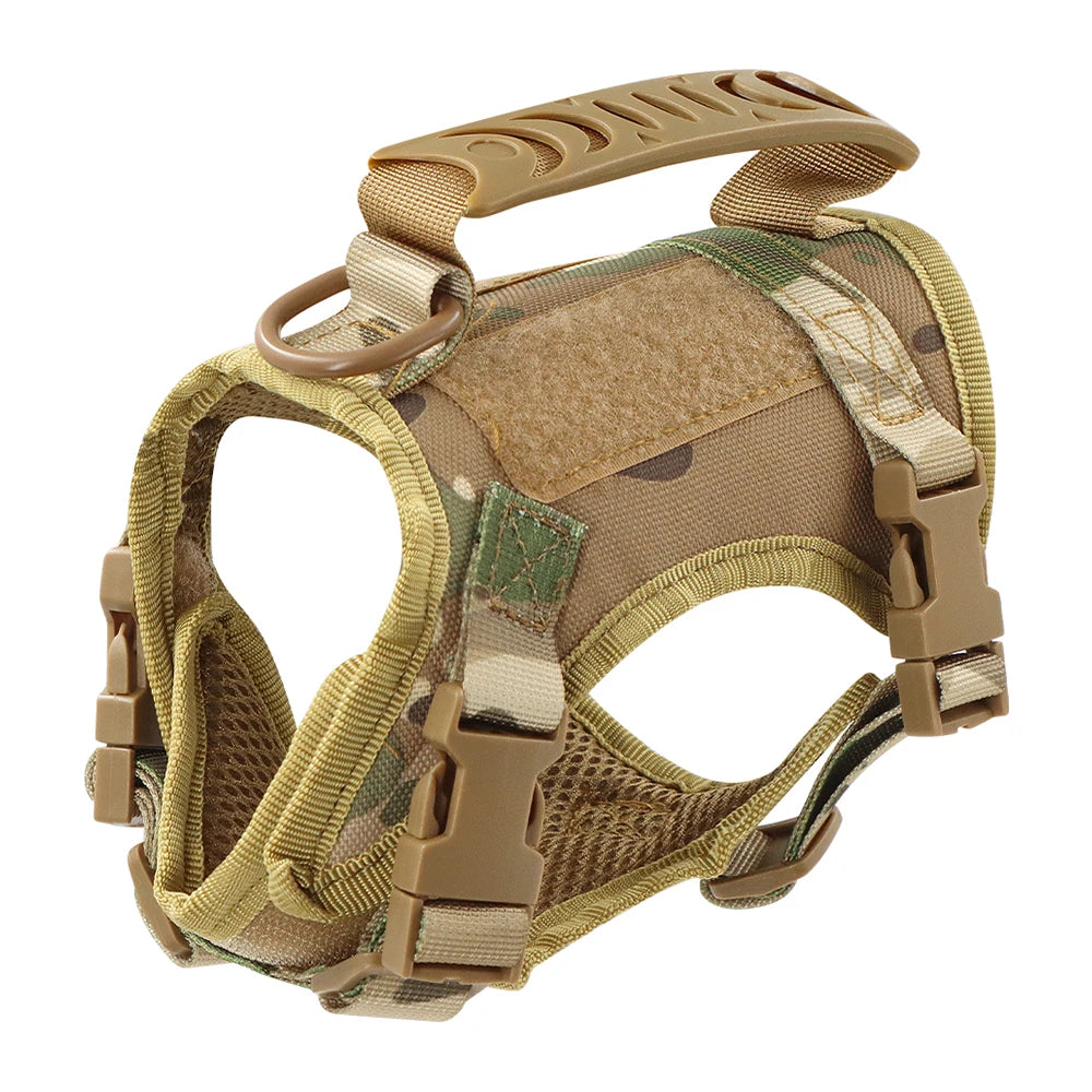 Tactical Cat Harness Leash Adjustable Puppy Vest For Military Small Dogs