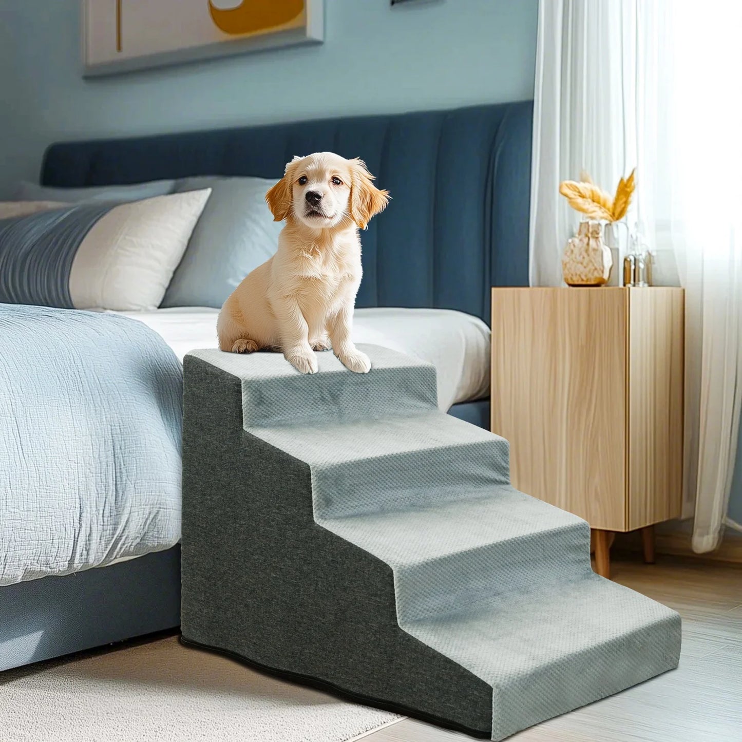 3/4 Steps High Density Foam Dog Stairs Ramps