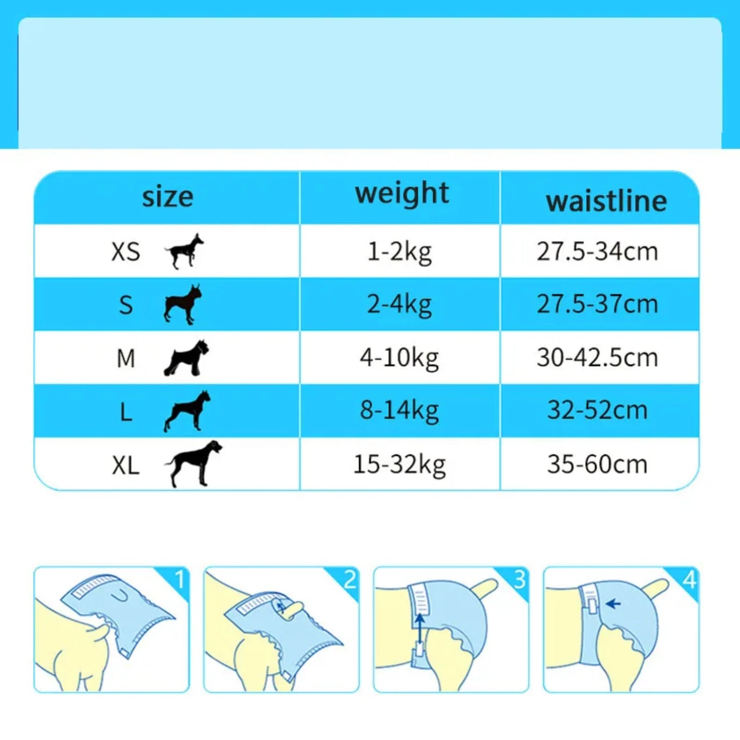 10PCS Disposable Dog Diapers Female Male