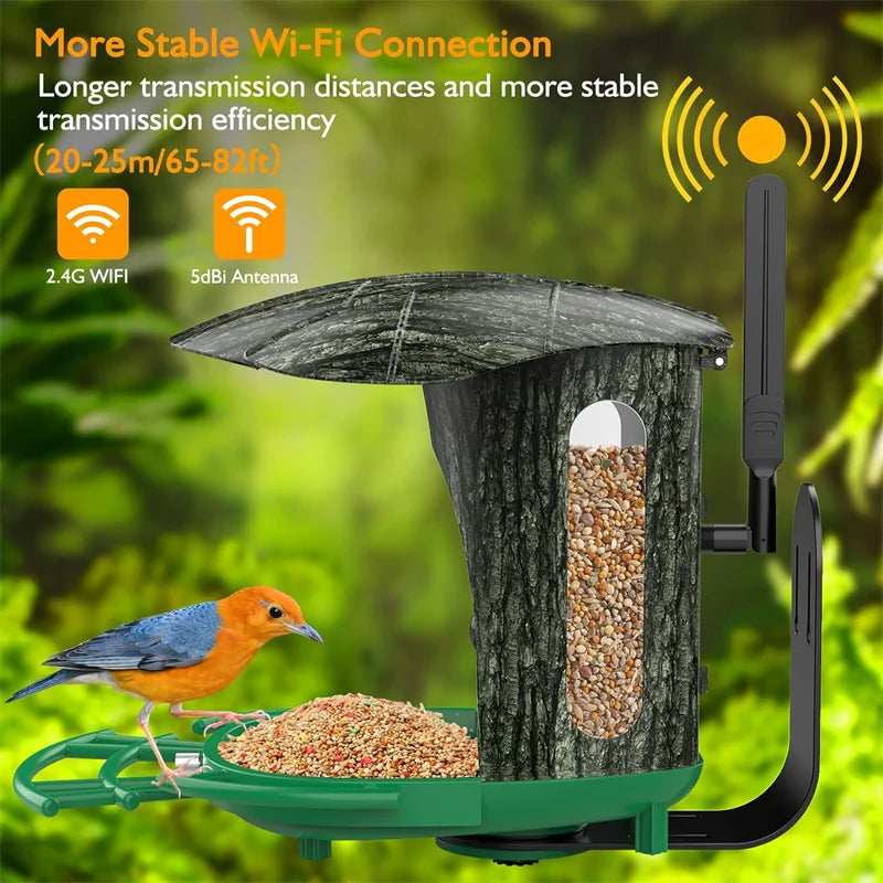 Smart Bird Feeder Camera with 64G Card