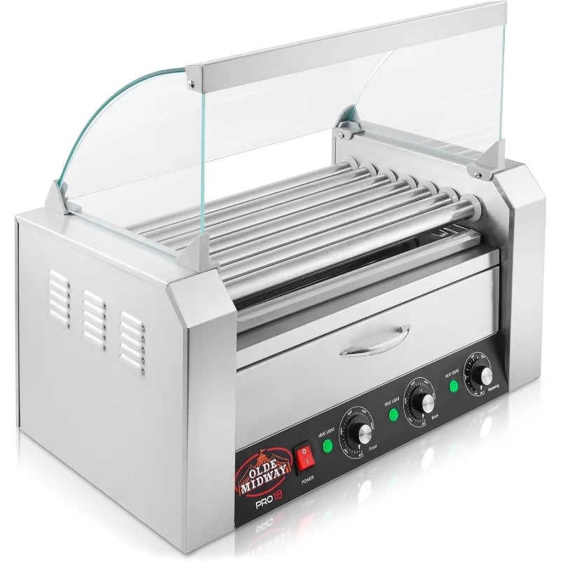 Christmas.Electric 18 Hot Dog 7 Roller Grill Cooker Machine