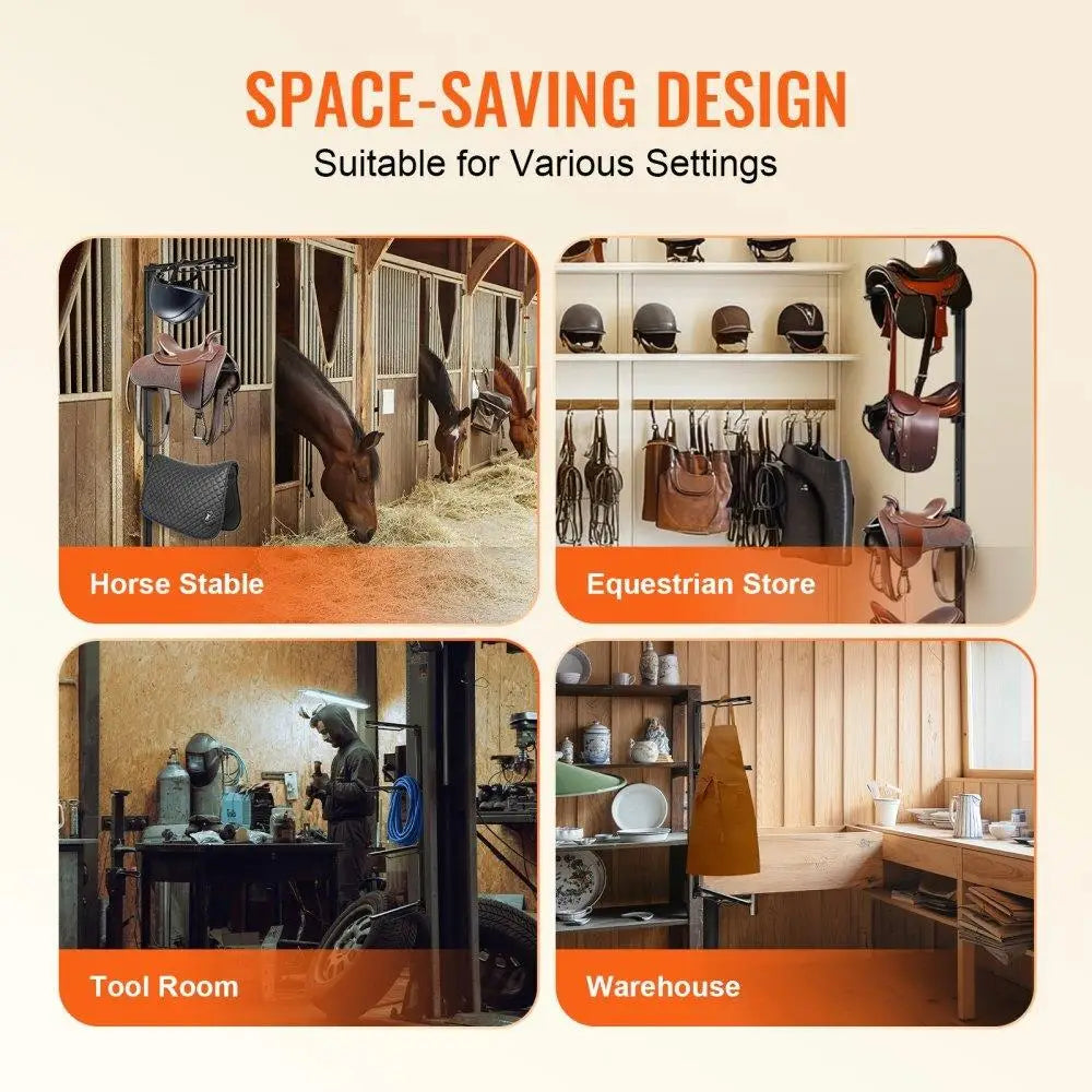 Wall Mounted Saddle Rack Four Tier