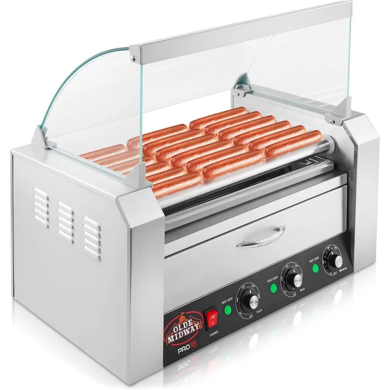 Christmas.Electric 18 Hot Dog 7 Roller Grill Cooker Machine