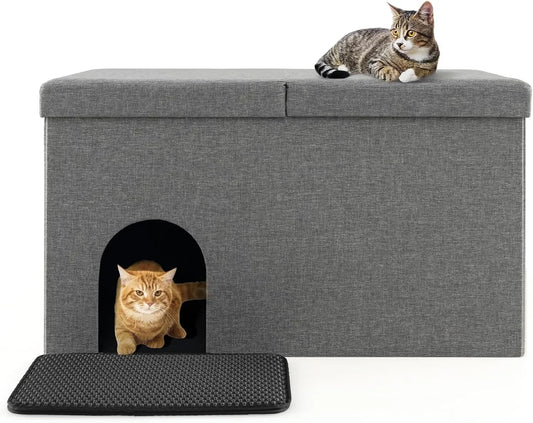 Cat Hidden Litter Box Enclosure Furniture,