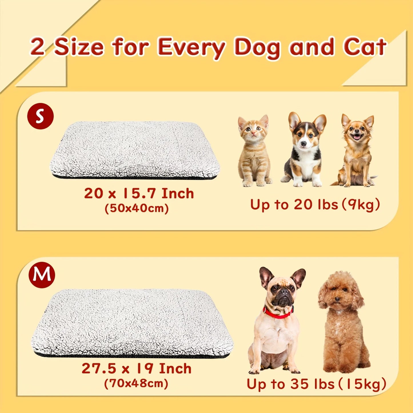 Self-Heating Warm Cushion Mat for Cats and  Dogs