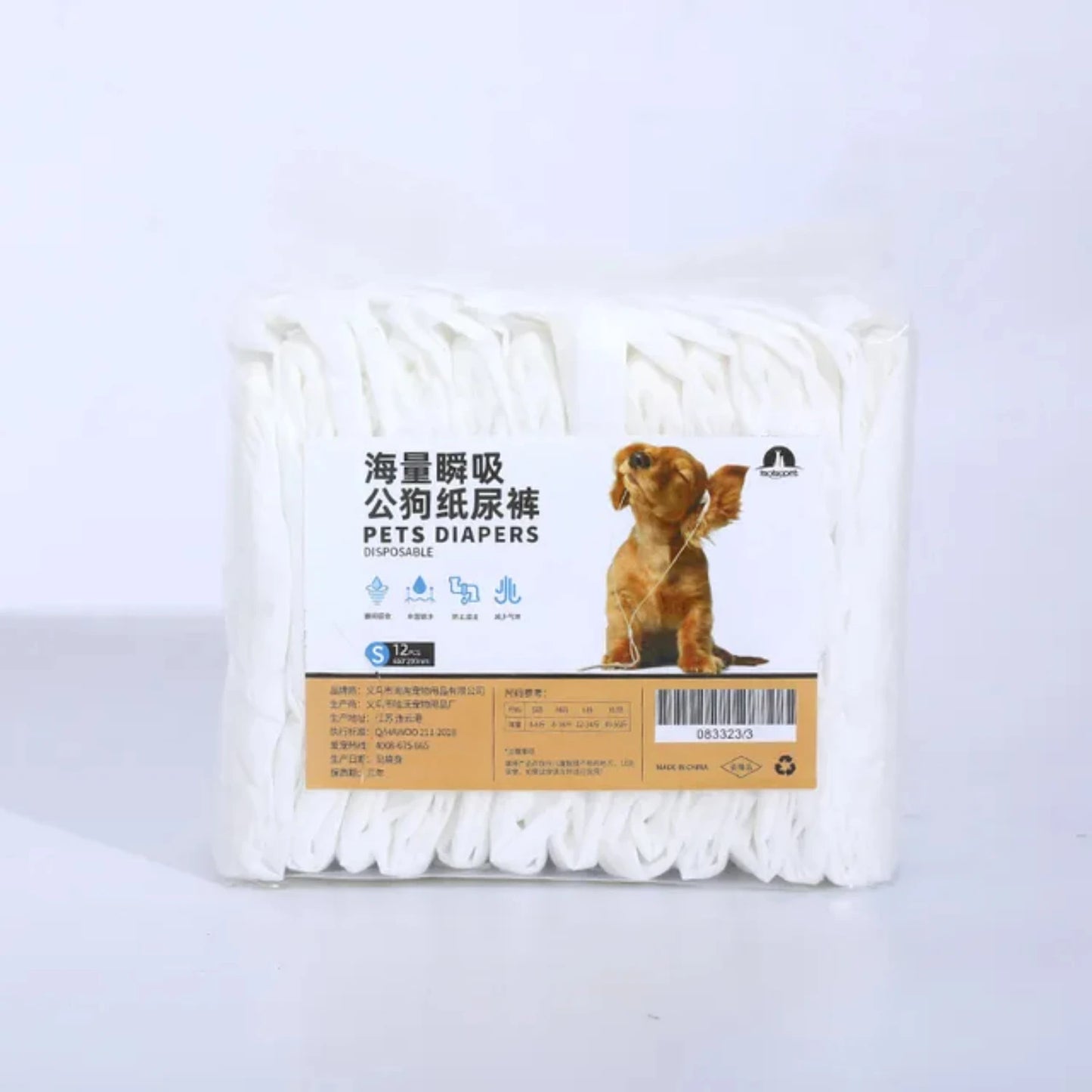 10PCS Disposable Dog Diapers Female Male
