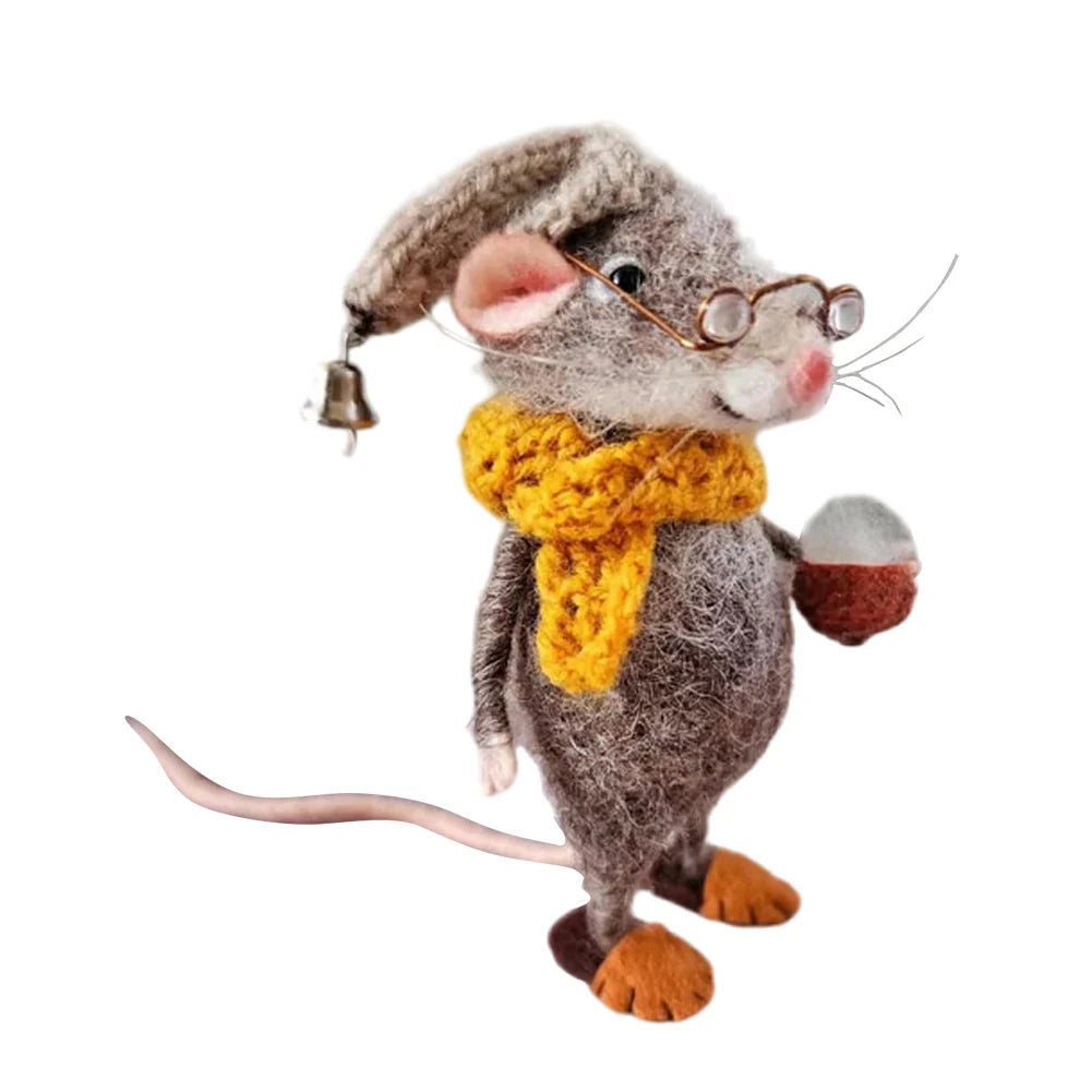 Christmas Needle Felted Mouse