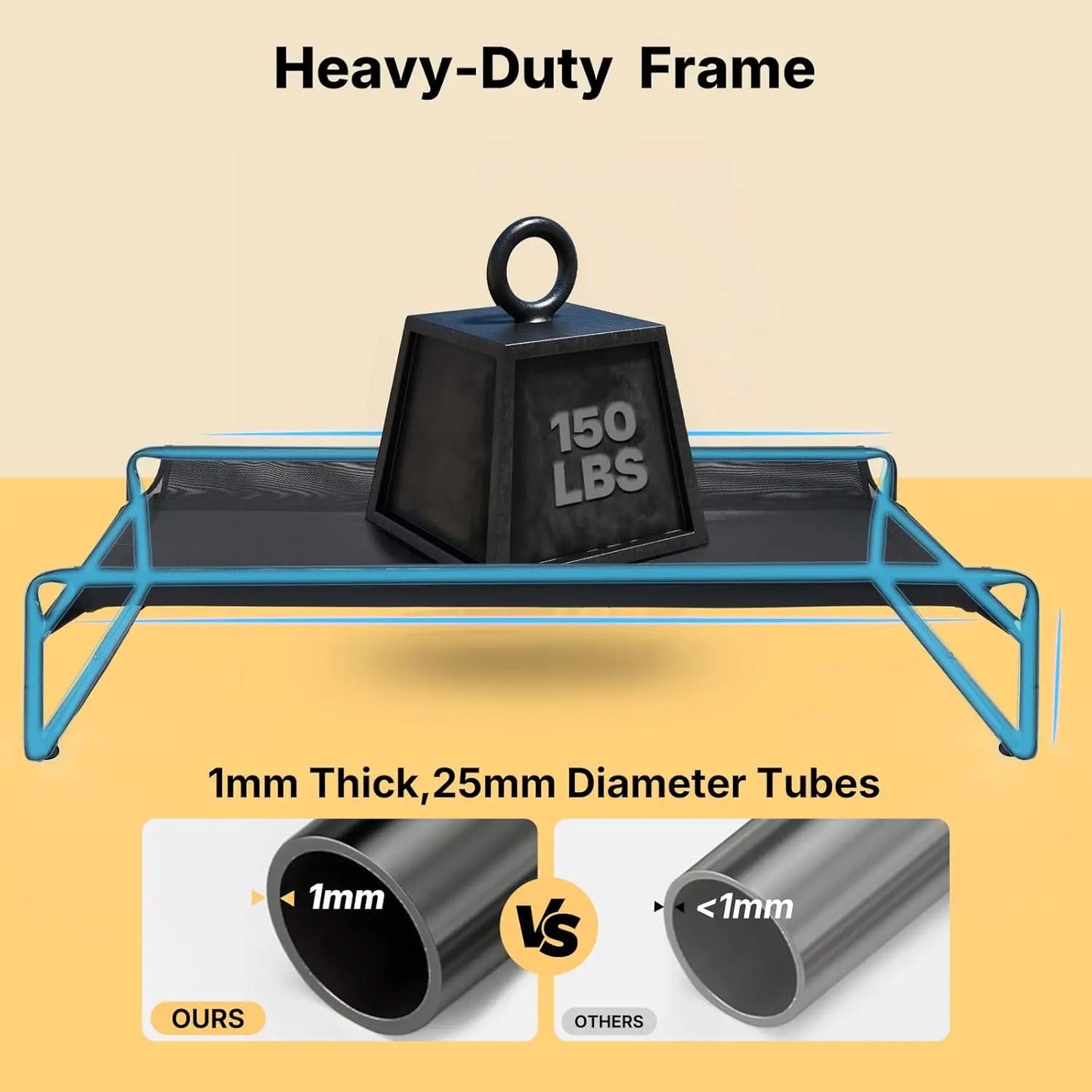 Elevated Cooling Dog Bed for Large Breeds,