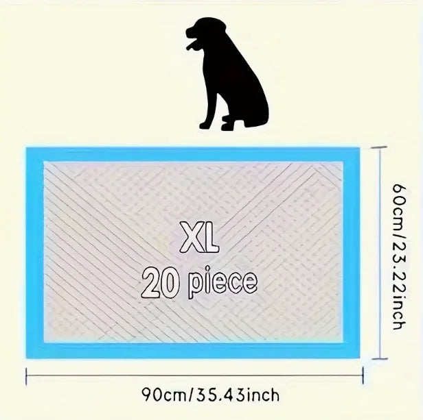20 large pet pee pads