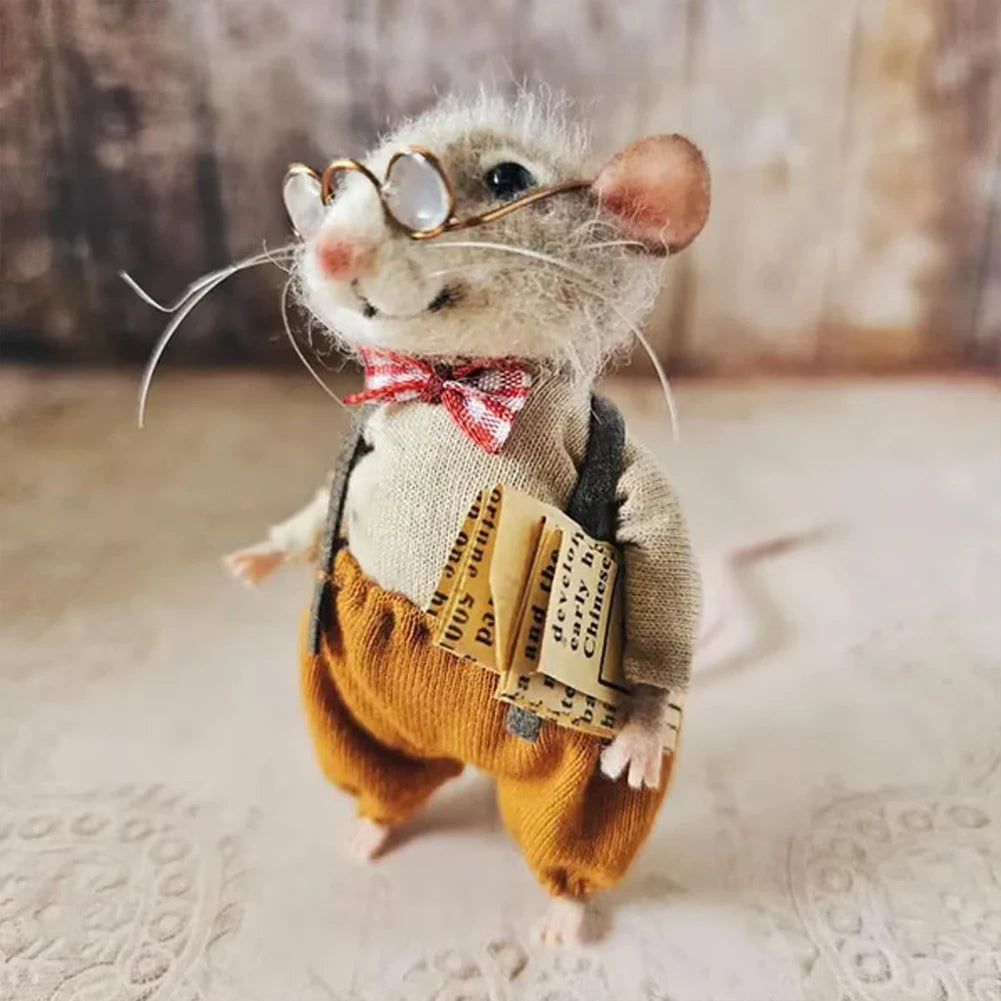 Christmas Needle Felted Mouse