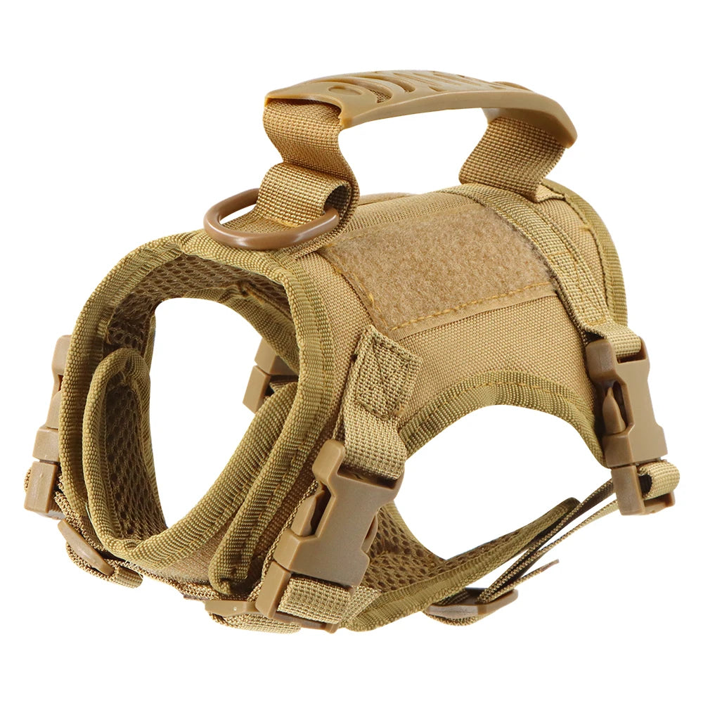 Tactical Cat Harness Leash Adjustable Puppy Vest For Military Small Dogs