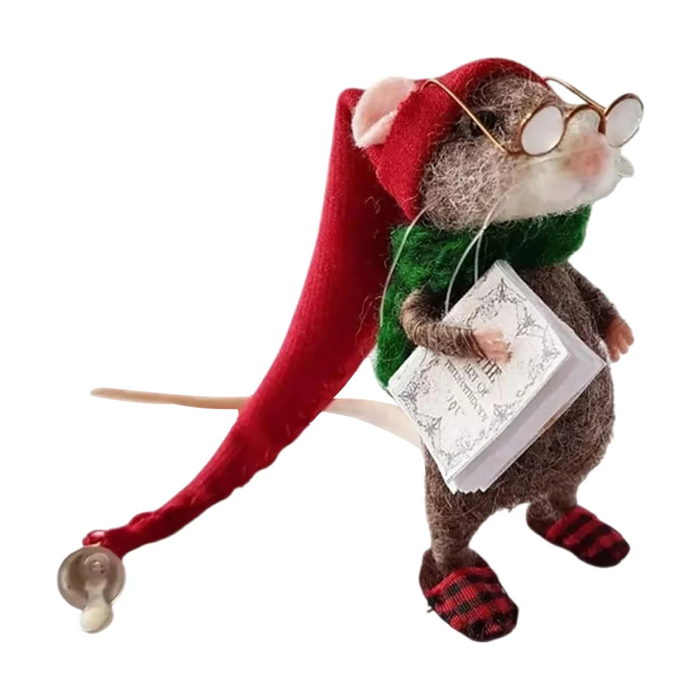 Christmas Needle Felted Mouse