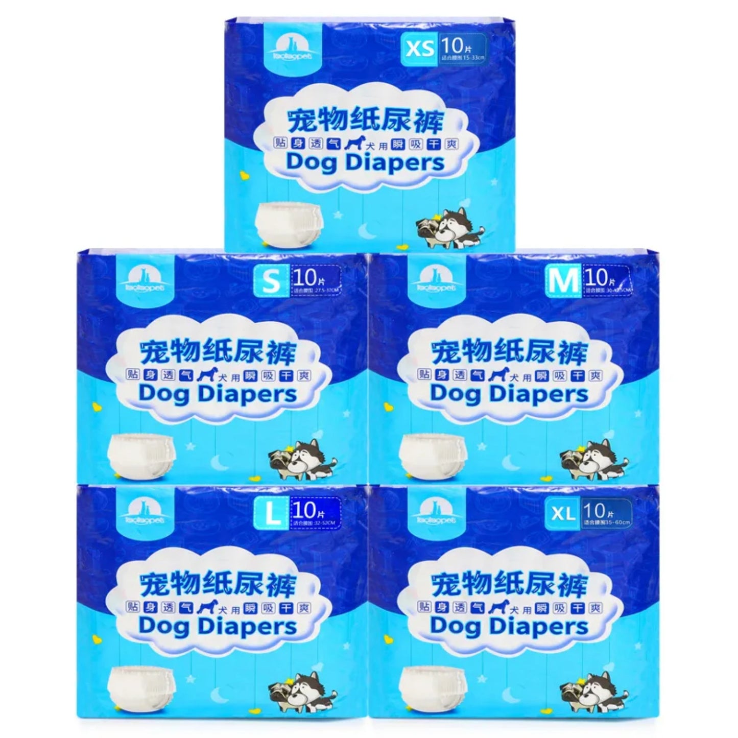 10PCS Disposable Dog Diapers Female Male