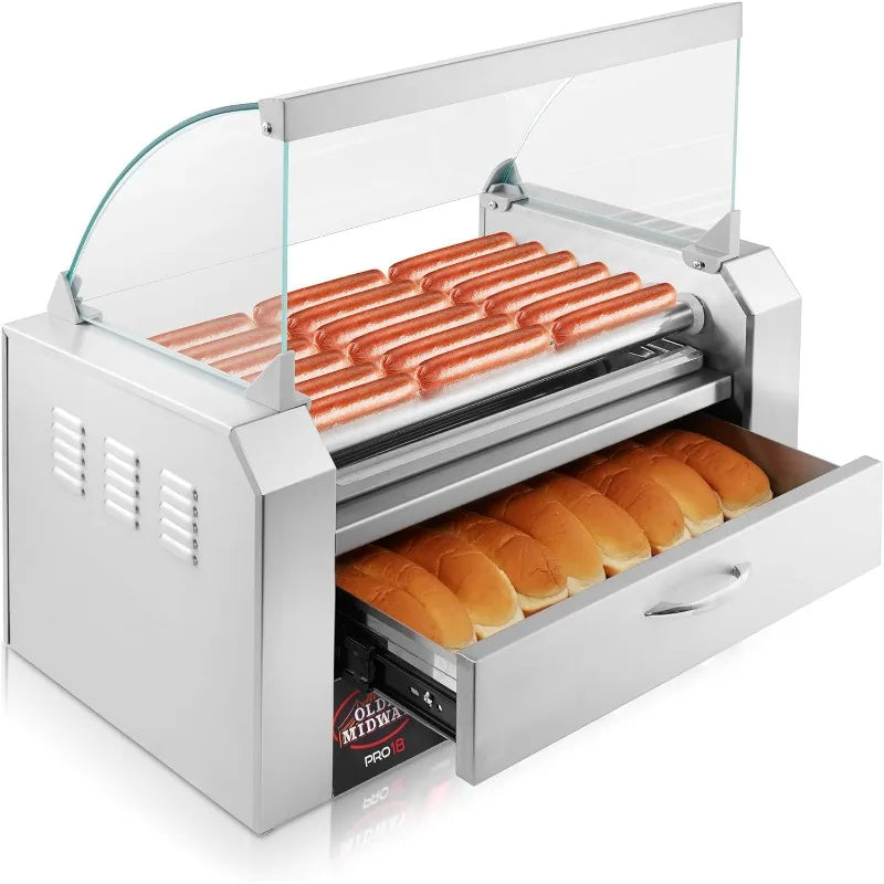 Christmas.Electric 18 Hot Dog 7 Roller Grill Cooker Machine
