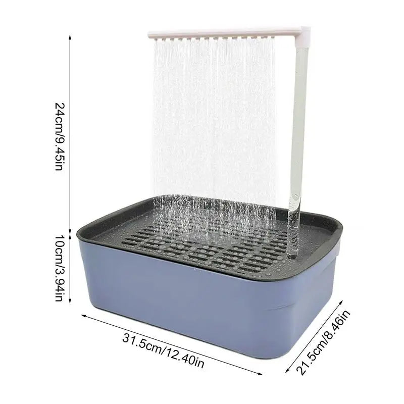 Parrot Bath Tub Multipurpose  Shower Fountain For Parakeets