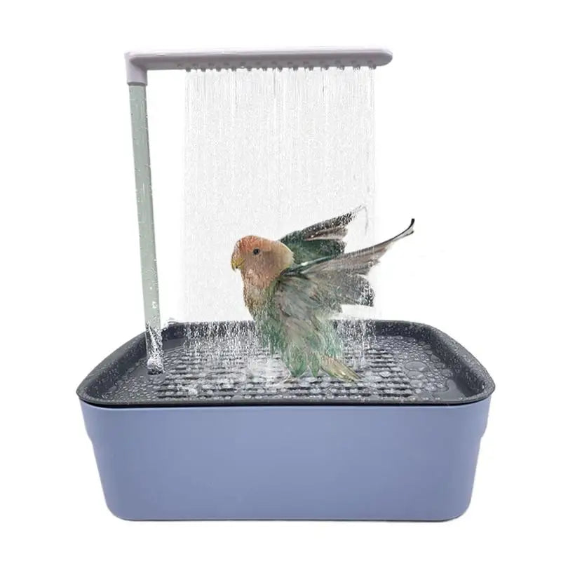 Parrot Bath Tub Multipurpose  Shower Fountain For Parakeets