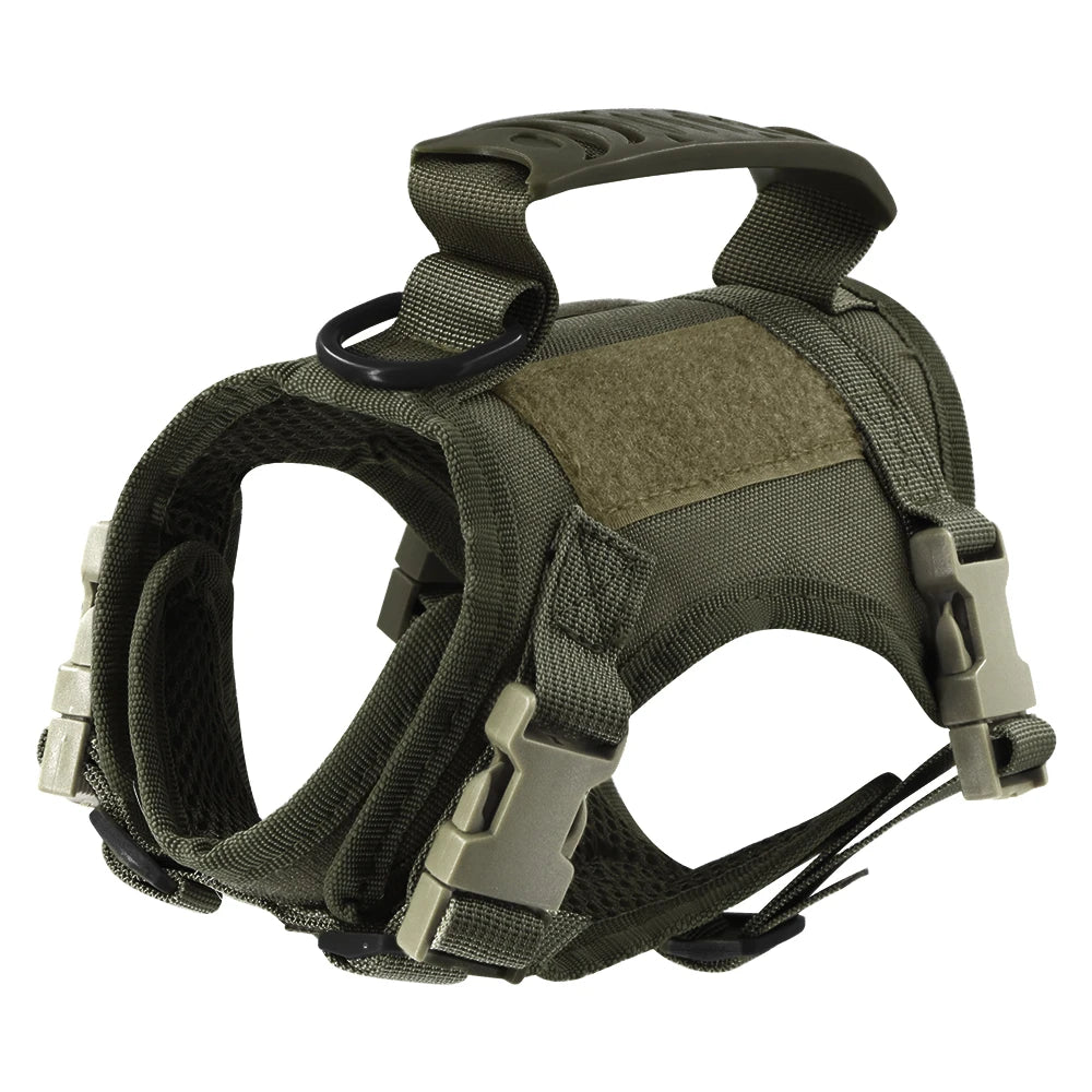 Tactical Cat Harness Leash Adjustable Puppy Vest For Military Small Dogs