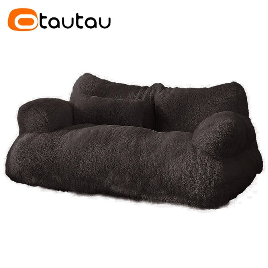 Soft Faux Bunny Fur Cat Sofa Bed