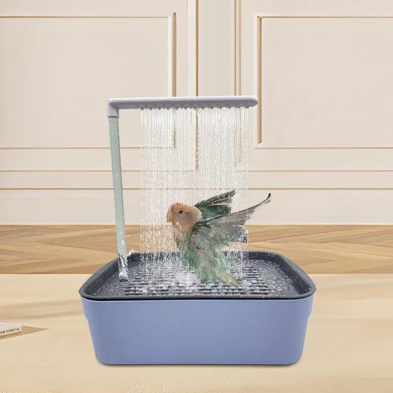 Parrot Bath Tub Multipurpose  Shower Fountain For Parakeets