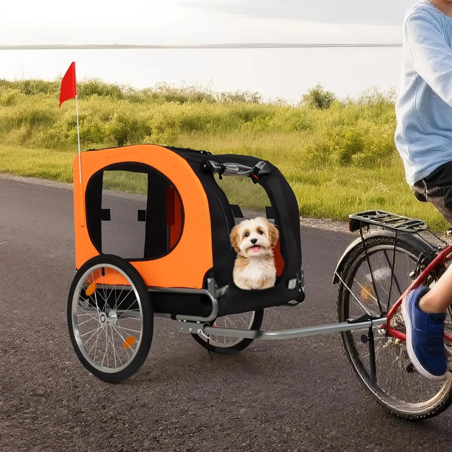 Large Dog Bike Trailer 88Lbs Capacity